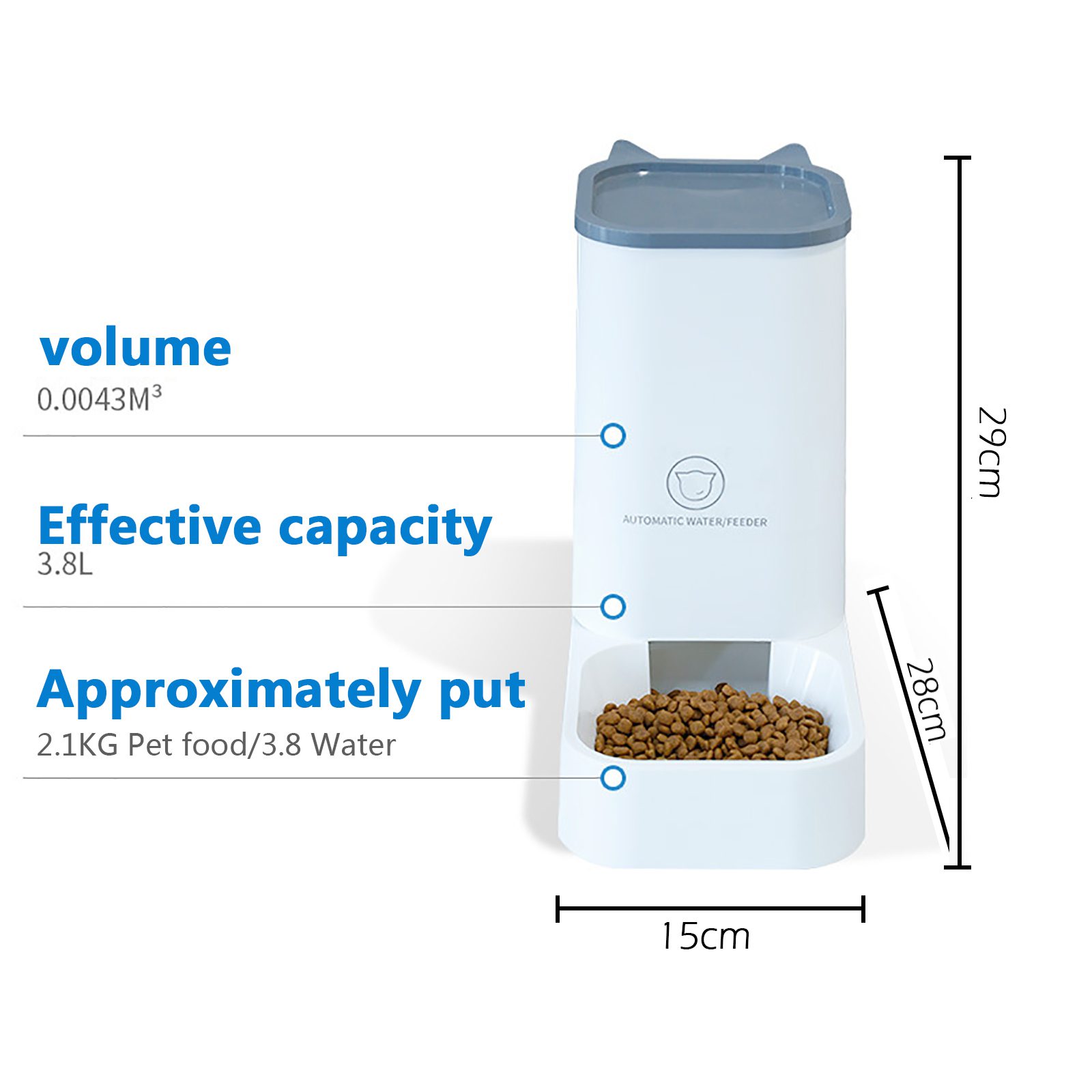 Automatic Pet Feeder dimension weigth capacity