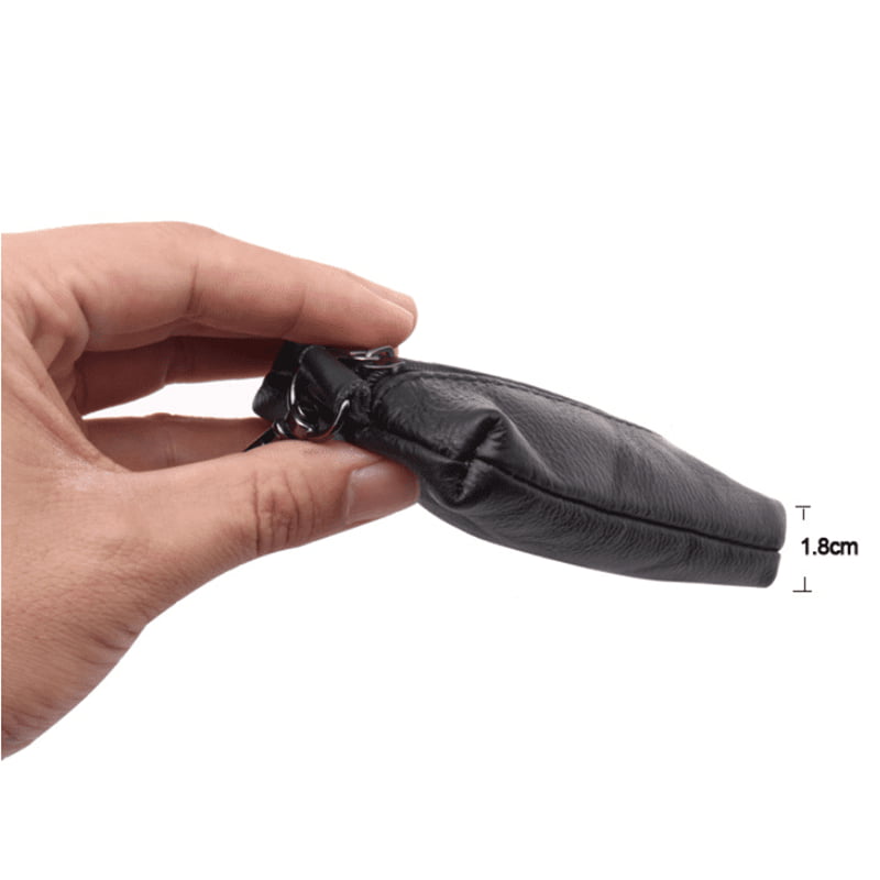 genuine leather key case with zipper thickness