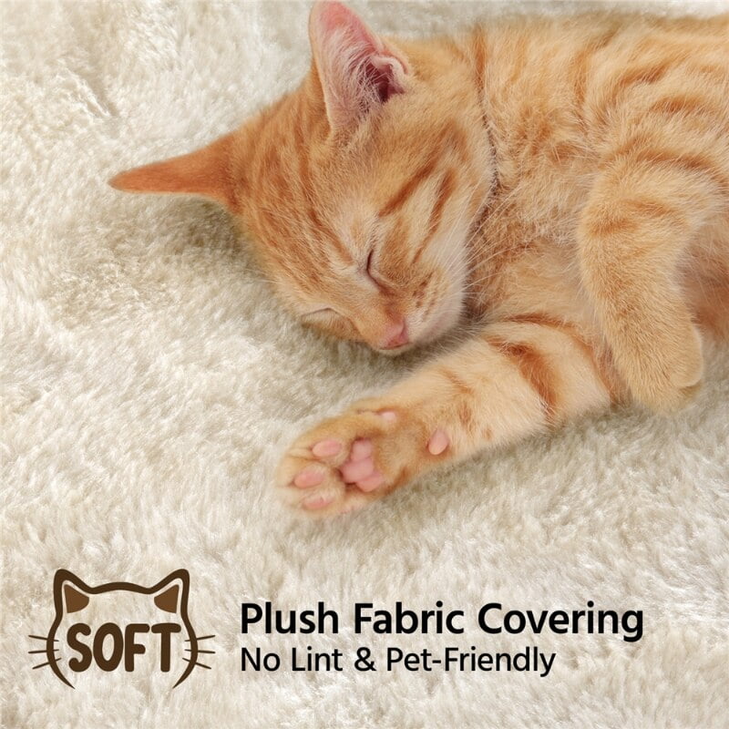 SMILE MART 54.5" Double Condo Cat Tree with Scratching Post Tower