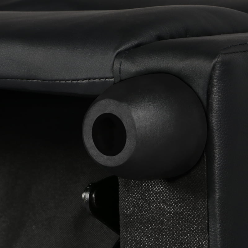 Easyfashion Faux Leather Push Back Theater Recliner Sofa Waterproof Leisure Lazy Single Sofa For Living Room Bedroom