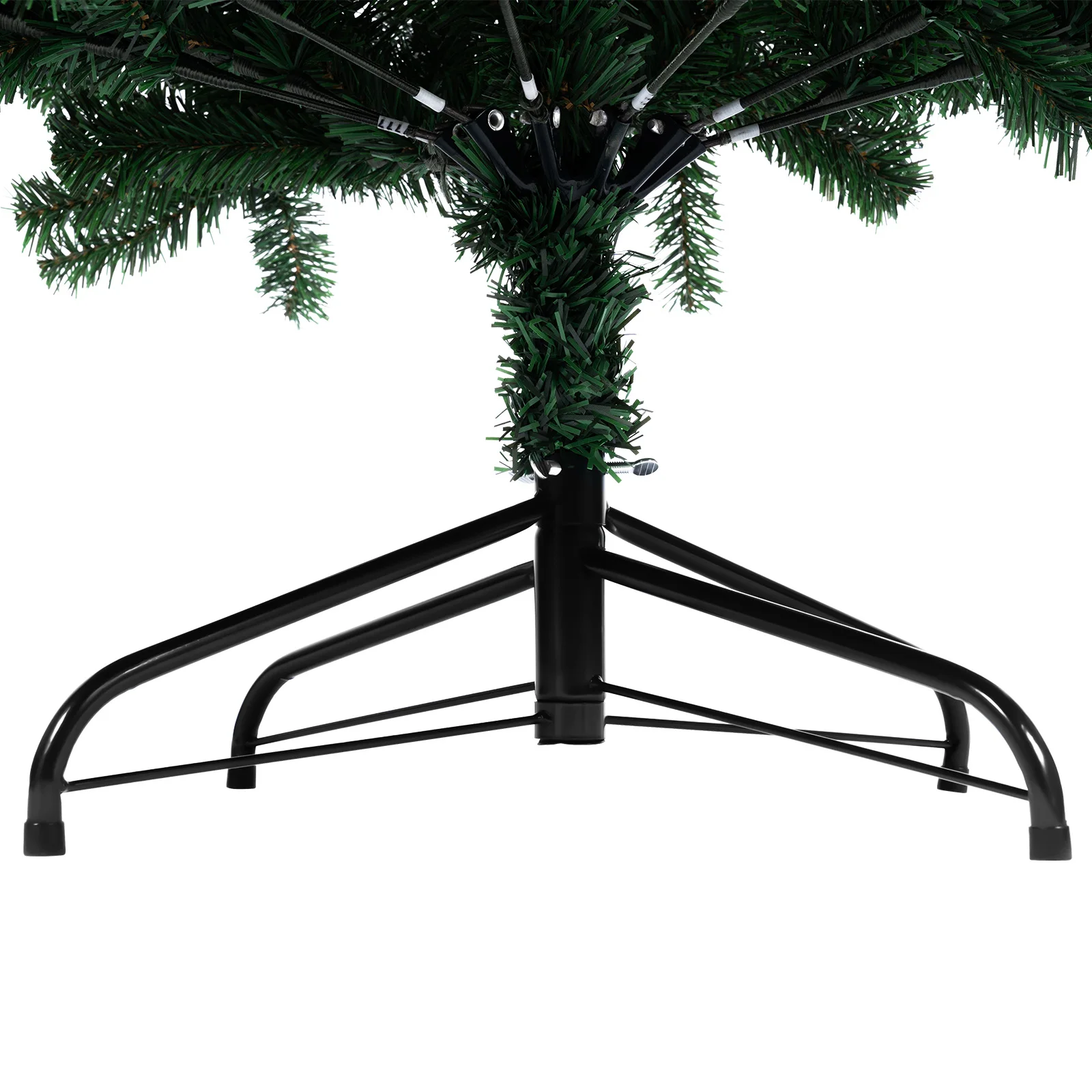 1.2/1.5/1.8/2/2.1/2.3M Christmas Tree Artificial Christmas Tree Fake Fluffy Xmas Trees Holiday Decor with Metal Foldable Stand