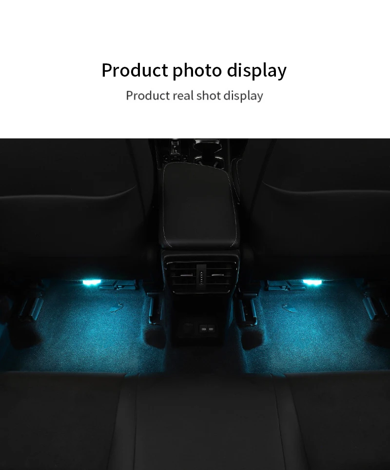 Car Reading Lamp Wireless Magnetic Touch Sensor LED Light 7 Colors USB Charging Interior Roof Lighting Decorative Night Light
