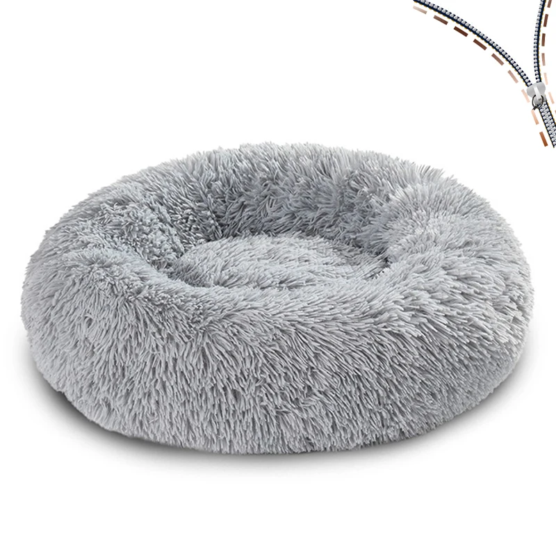 light gray dog/cat bed fluffy