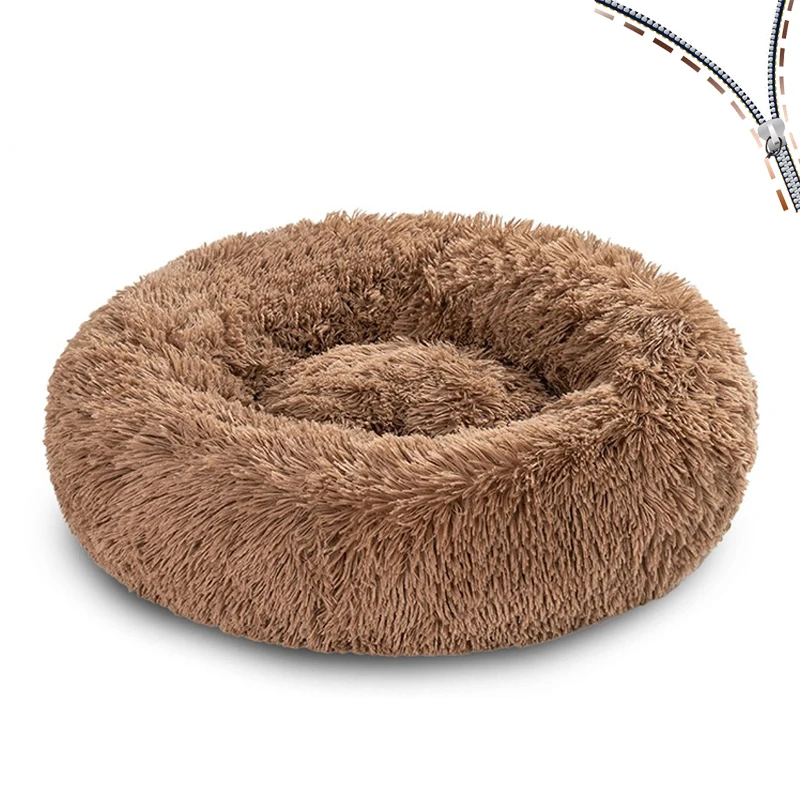 brown dog/cat bed fluffy