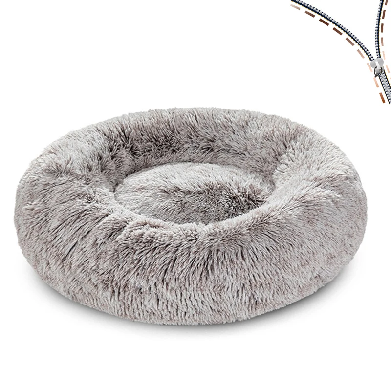 gray dog/cat bed fluffy