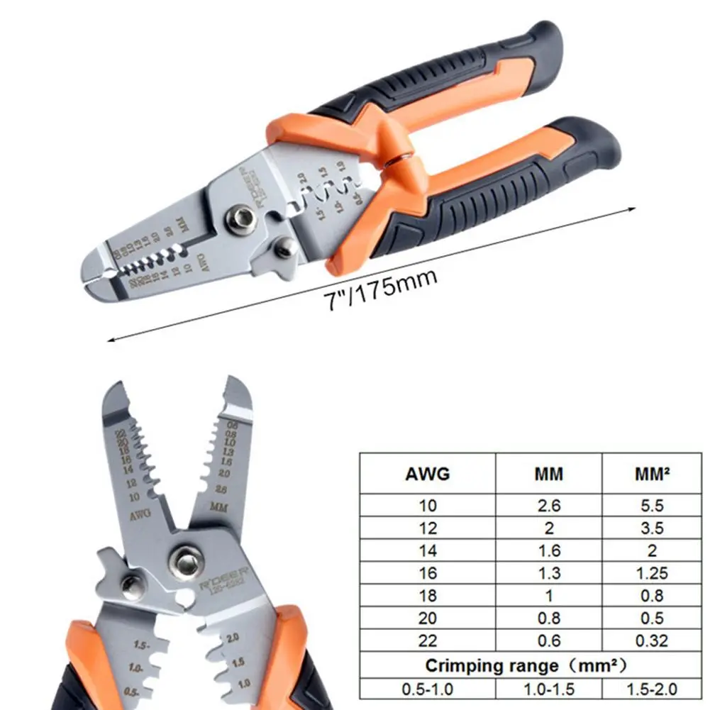 Multi-function Scissors Crimping Pliers Wire Stripper Wire Cutter Electrician Crimper Cable Cutter Automatic Wire Stripper 2021