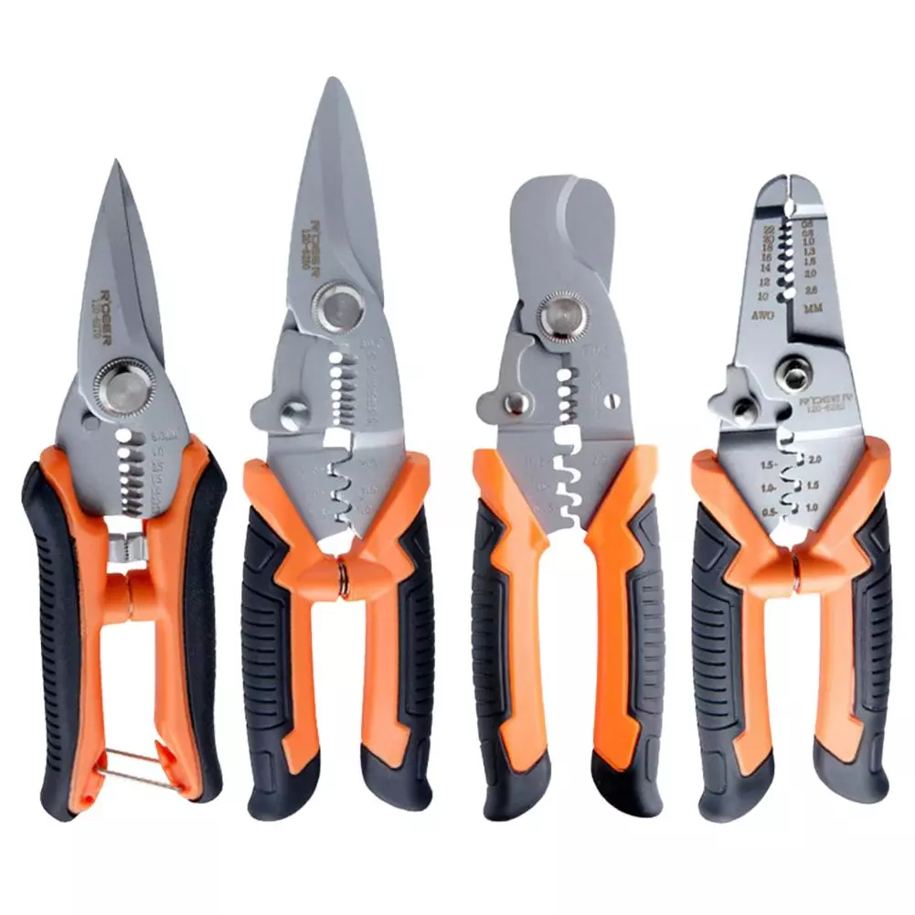 Multi-function Scissors Crimping Pliers Wire Stripper Wire Cutter Electrician Crimper Cable Cutter Automatic Wire Stripper 2021