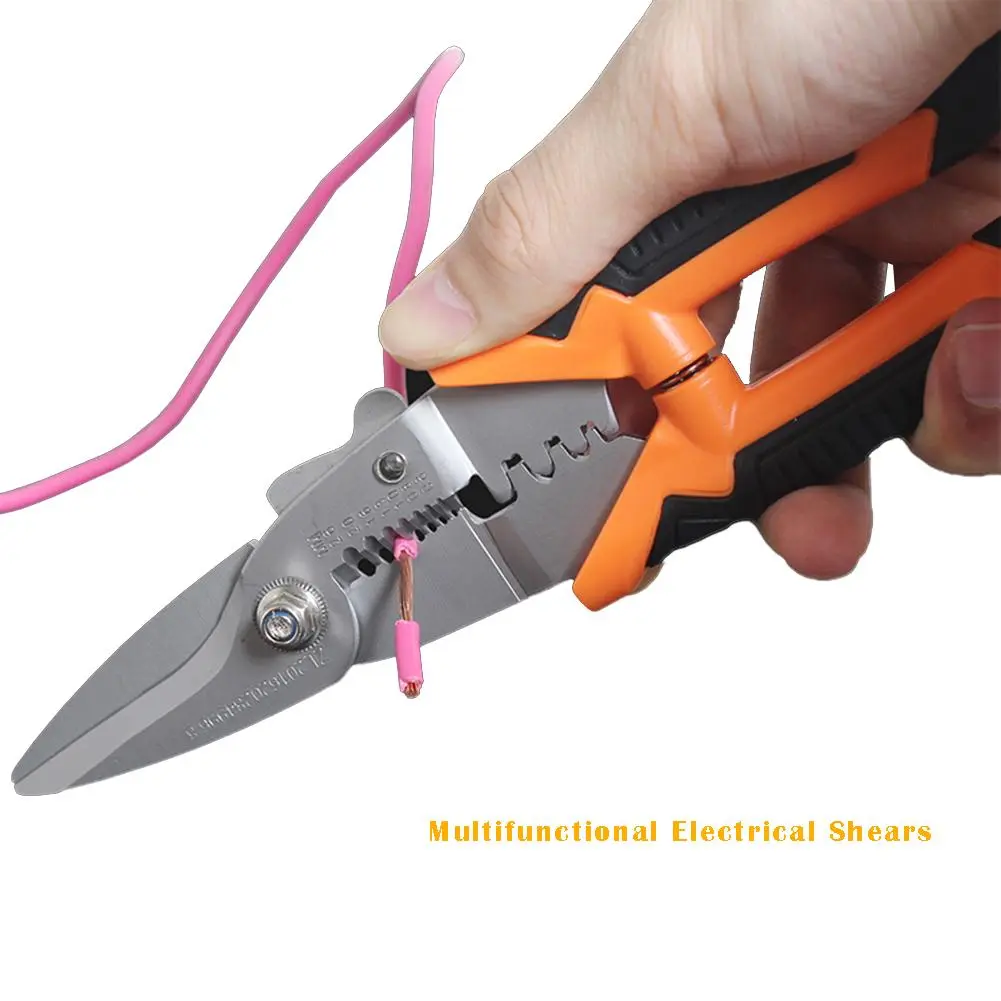 Multi-function Scissors Crimping Pliers Wire Stripper Wire Cutter Electrician Crimper Cable Cutter Automatic Wire Stripper 2021