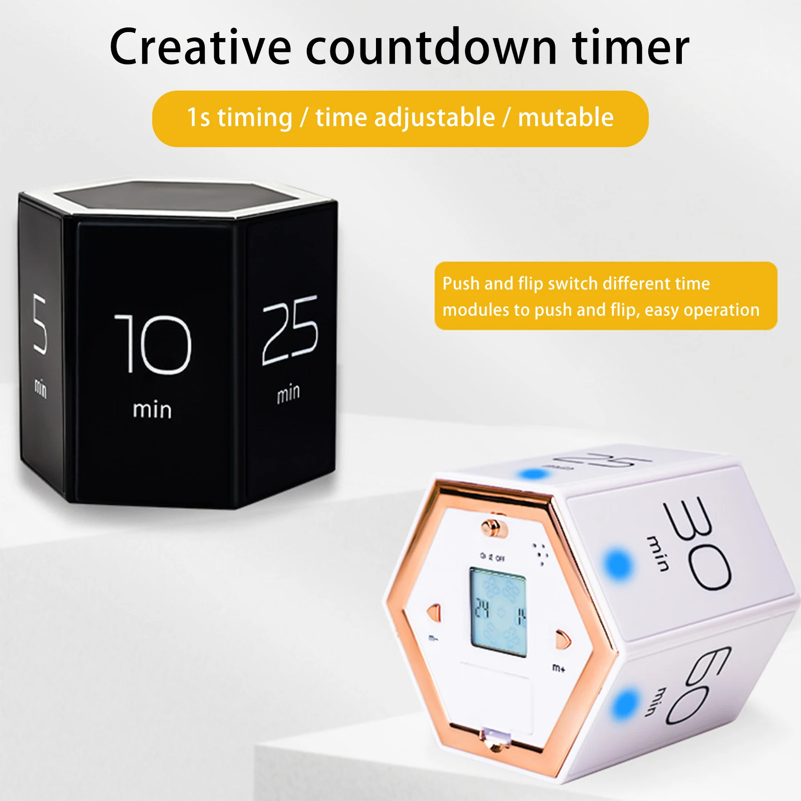 Kitchen Timer LED Digital for Shower/Cooking Stopwatch Magnetic Electronic Digital Alarm YouTube-Ticktime Study Timer Pomodoro