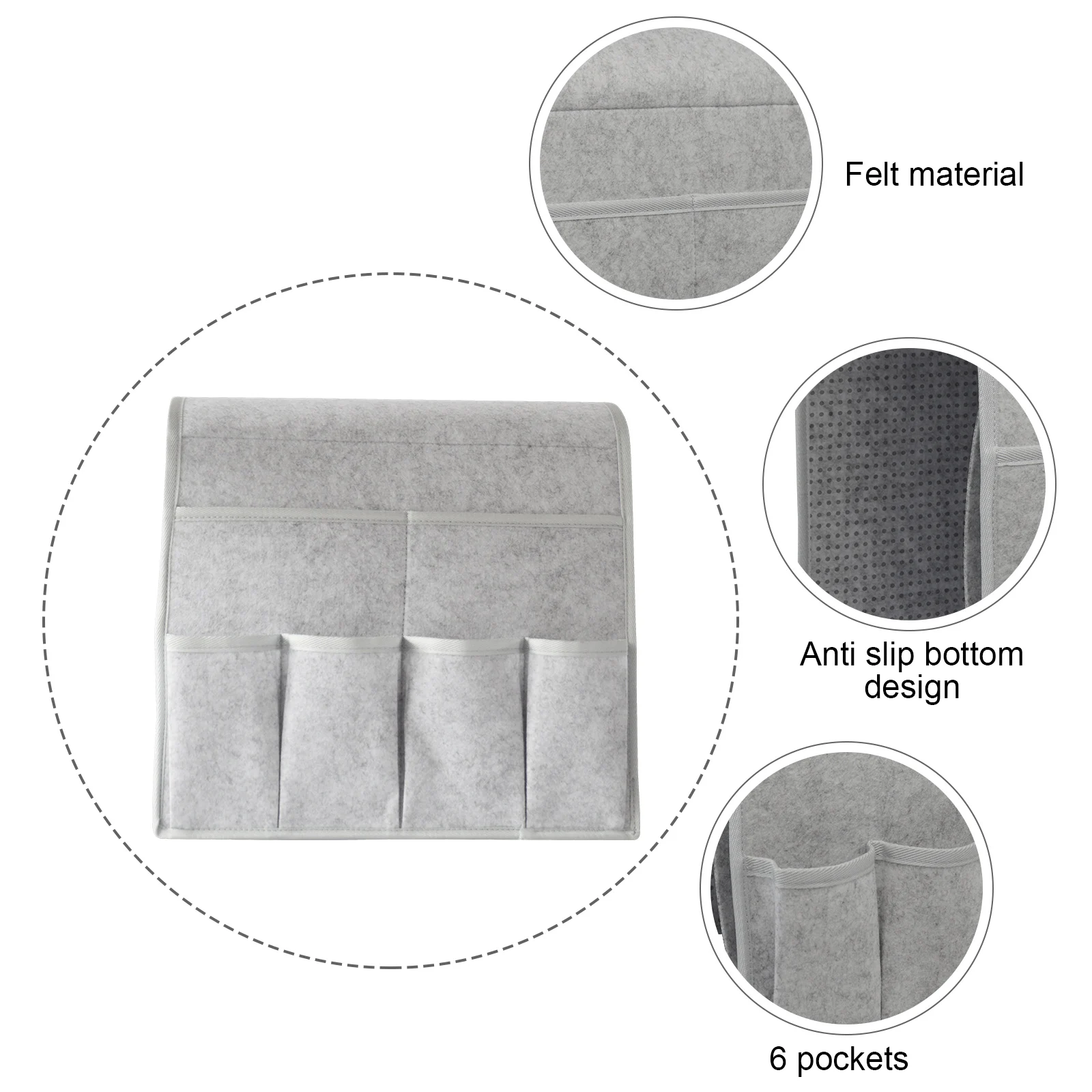 Armchair Caddy Remote Control Holder for Couch Recliner Armrest Organizer Non Slip Sofa Arm Chair Caddie with 7 Pocket Storage