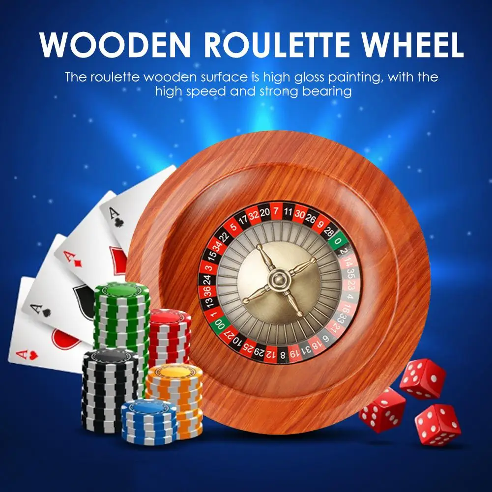 Wooden Roulette Wheel Set bingo Turntable Leisure Table Games for Drinking entertainment singing party bingo game Adults Child