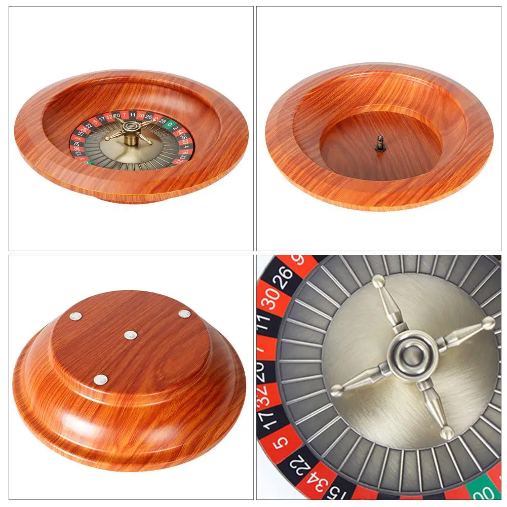 Wooden Roulette Wheel Set bingo Turntable Leisure Table Games for Drinking entertainment singing party bingo game Adults Child