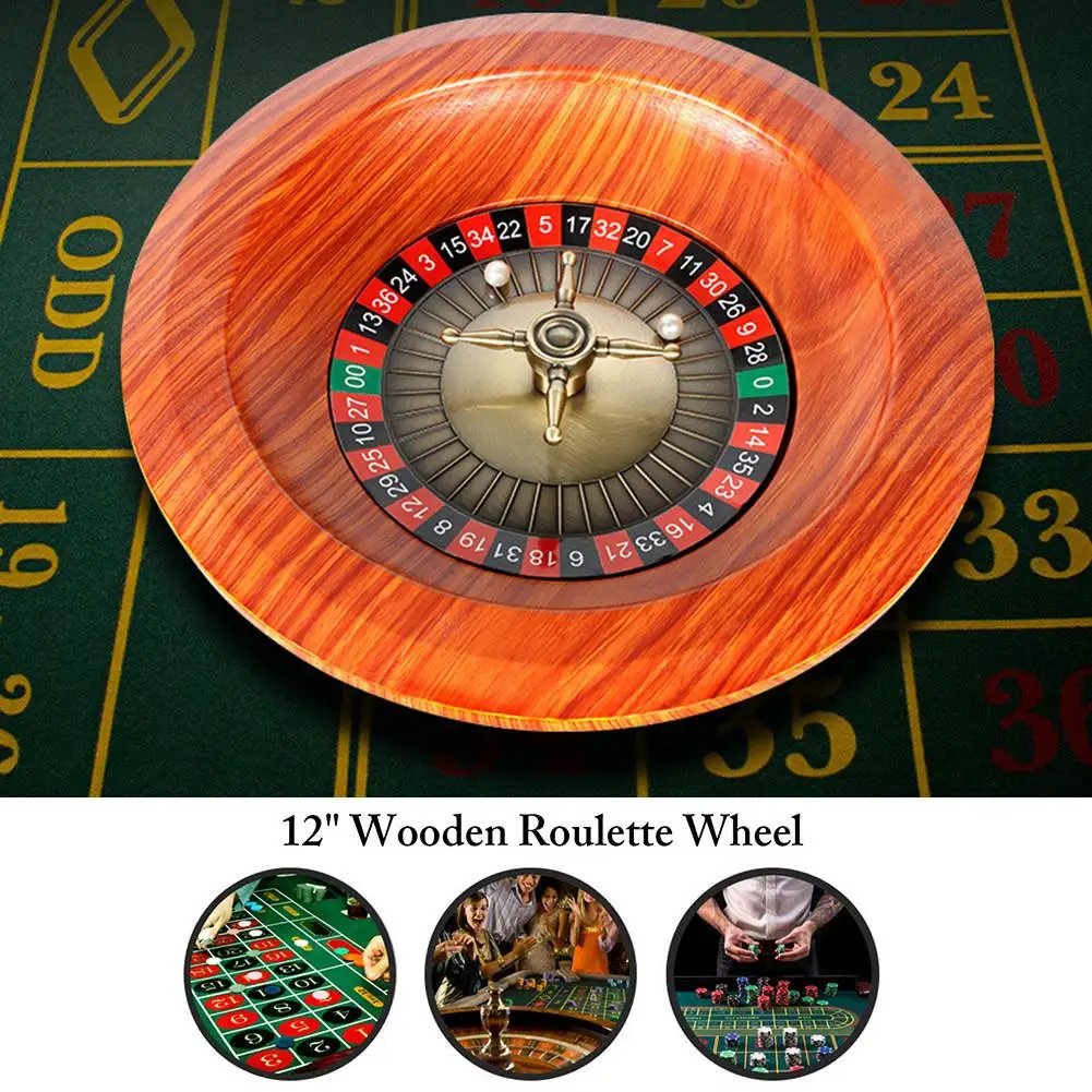 Wooden Roulette Wheel Set bingo Turntable Leisure Table Games for Drinking entertainment singing party bingo game Adults Child