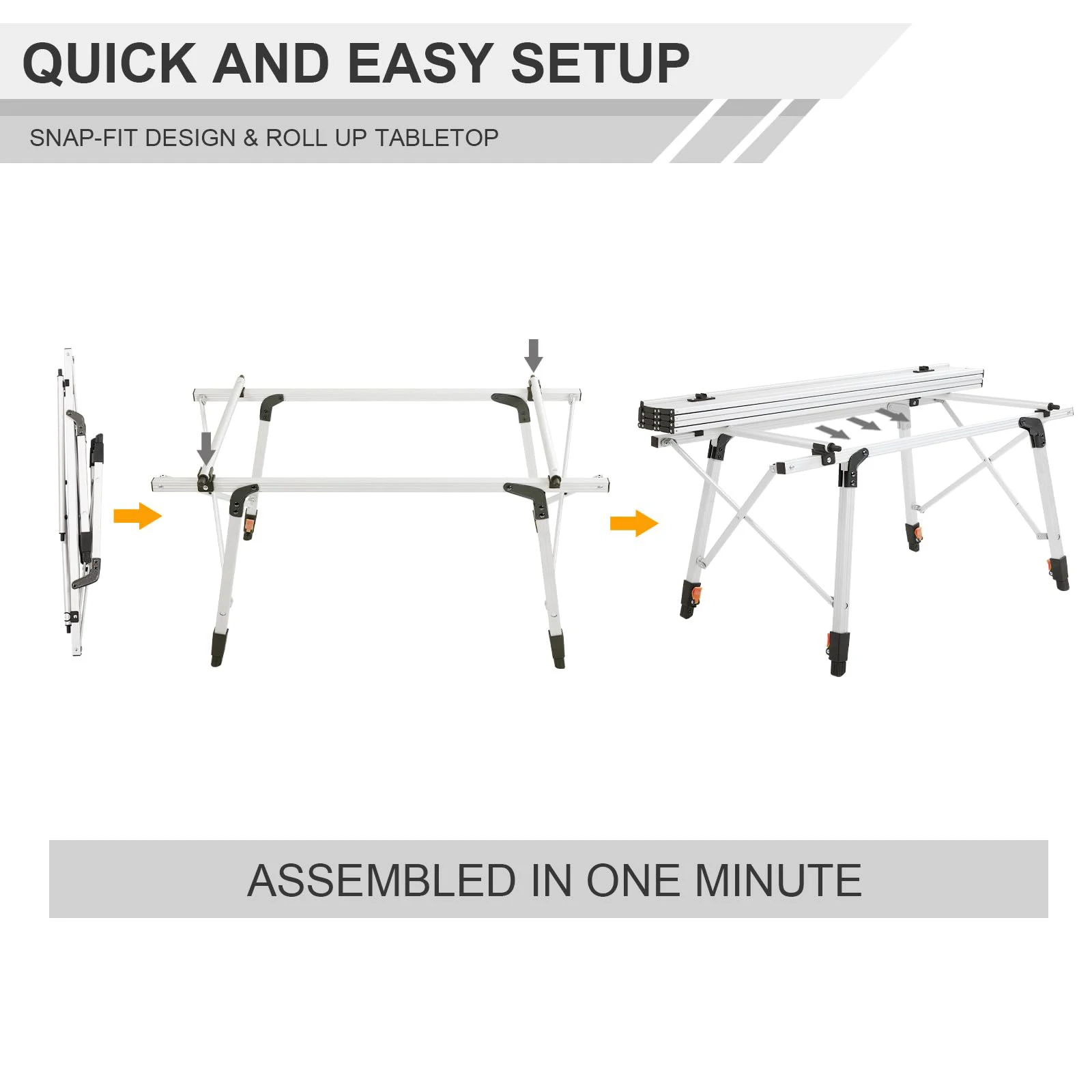 snap-fit design & roll up tabletop snap-fit design & roll up tabletop