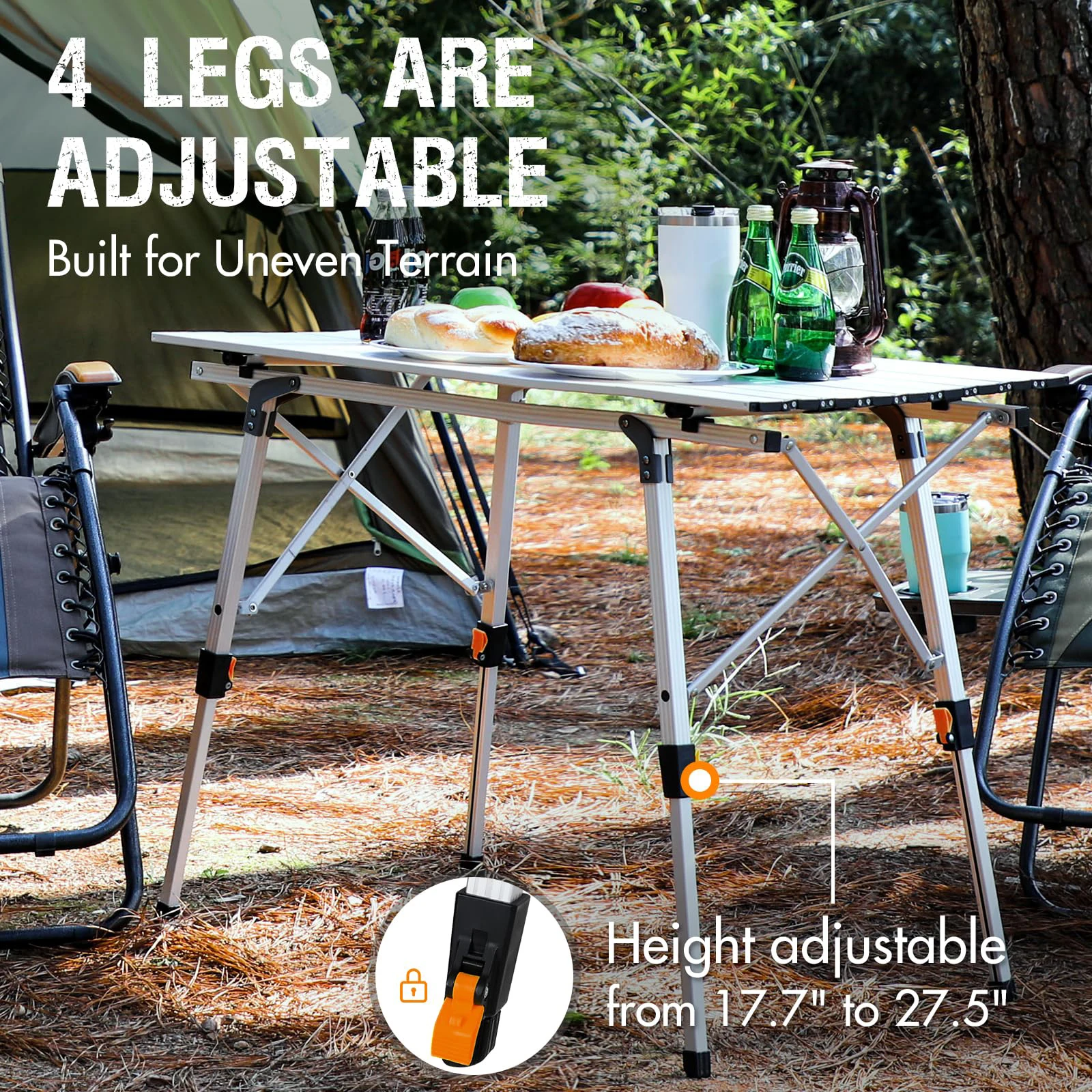 height adjustable legs table built for uneven terrain height adjustable legs table built for uneven terrain