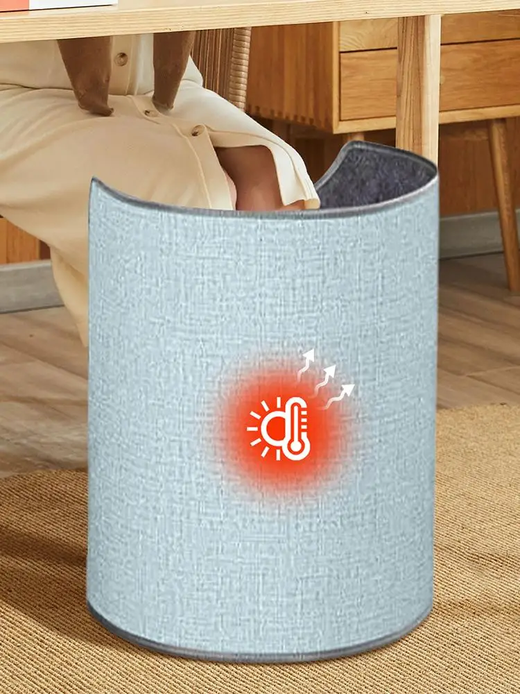 Cylindrical Foot Warmer Folding Electric Feet Heater Electric Foot Warmer Under Desk Feet Leg Heated Warm For Home Office