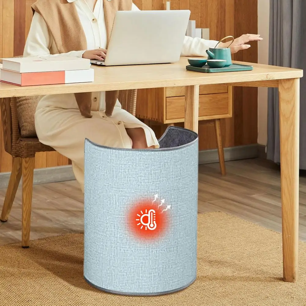 Cylindrical Foot Warmer Folding Electric Feet Heater Electric Foot Warmer Under Desk Feet Leg Heated Warm For Home Office