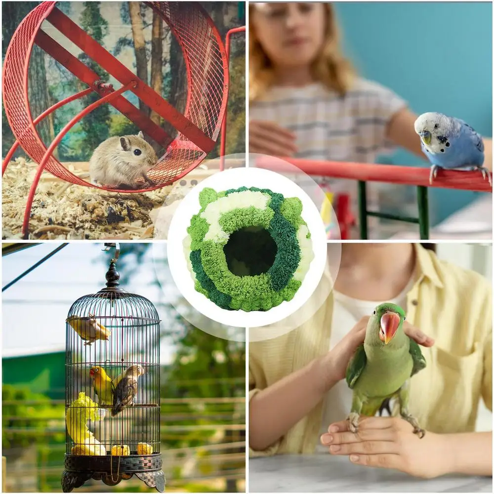 Pet Bird Supplies Round Warm Bird Nest Parrot Bird House Cotton Bird Cage Parakeet Budgie Hut Tent Bed Cave