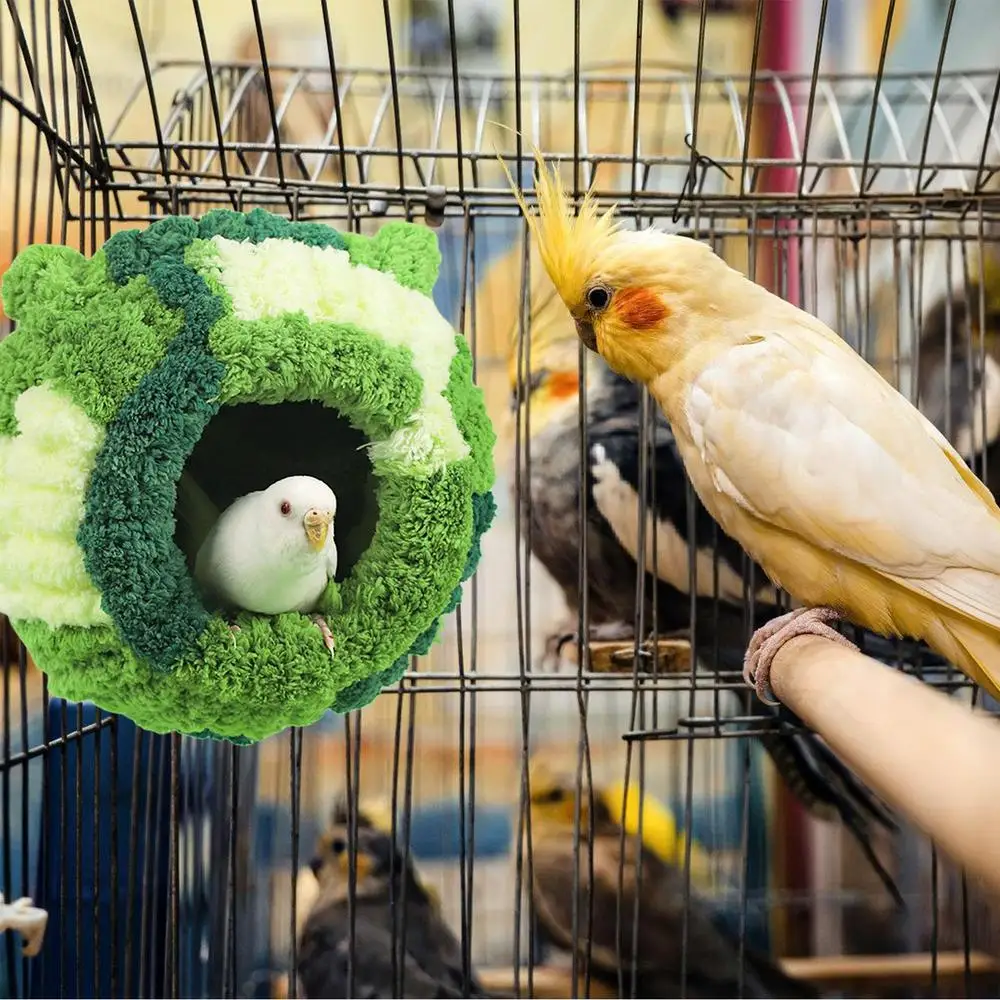 Pet Bird Supplies Round Warm Bird Nest Parrot Bird House Cotton Bird Cage Parakeet Budgie Hut Tent Bed Cave