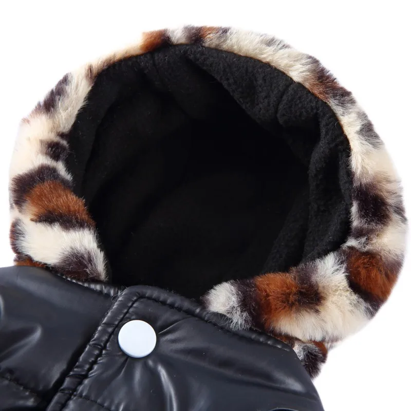 Winter Dog Jacket – Windproof Hooded Coat for Small to Medium Dogs (XS–XXL) close zoom